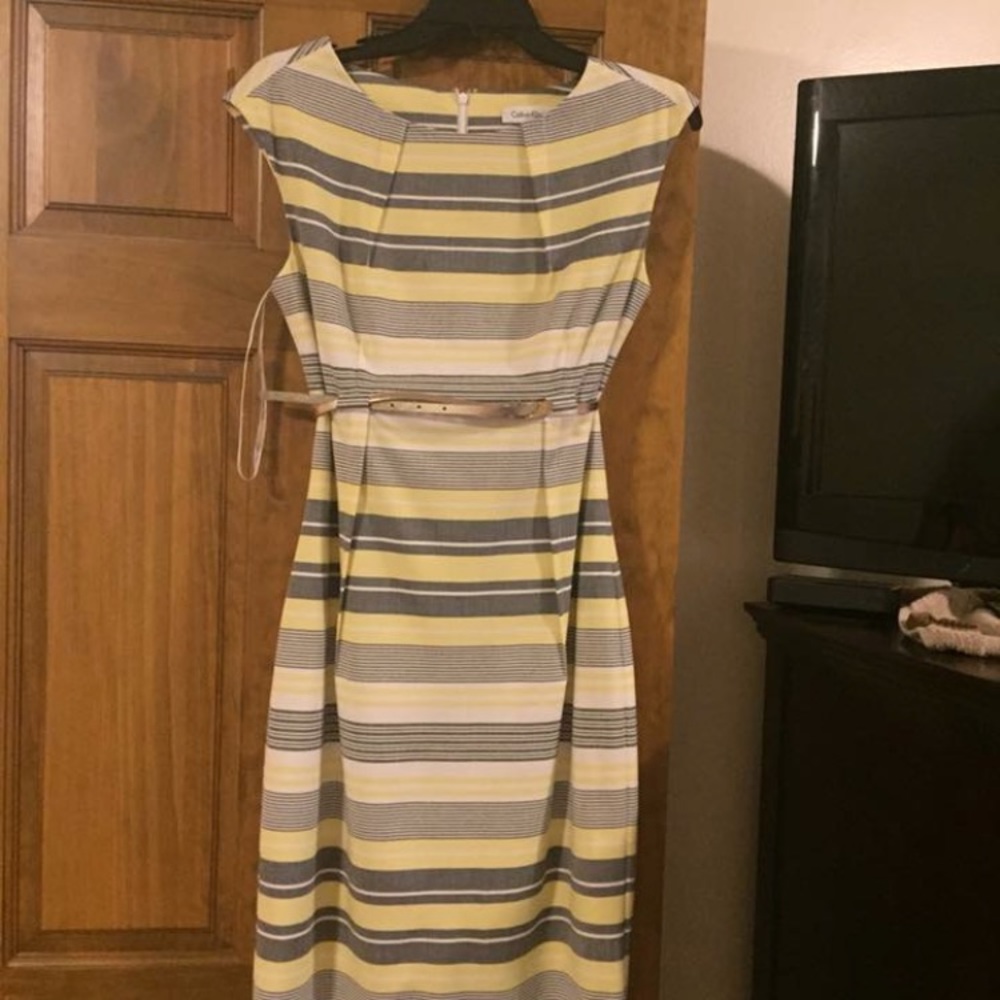 Calvin Klein belted dress